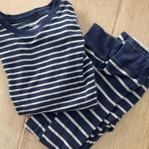Carter's Blue and Gray Striped Pajama Set